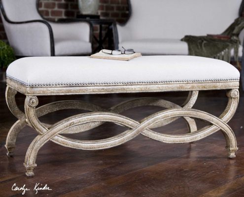 Karline Natural Linen Bench