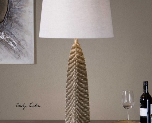 Kolva Silver Beaded Lamp