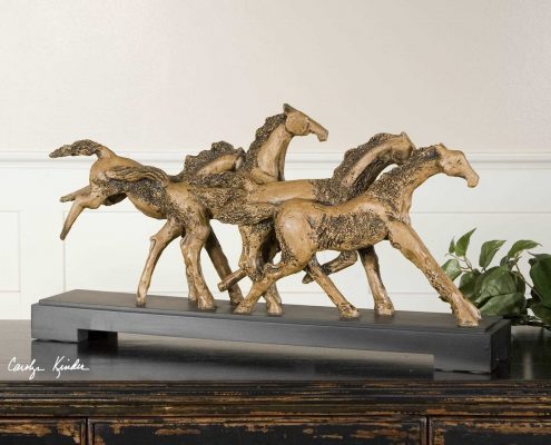 wild horses sculpture