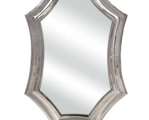 Curved Aluminum Wall Mirror