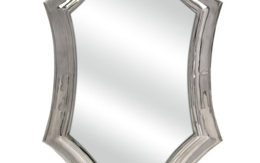 Curved Aluminum Wall Mirror