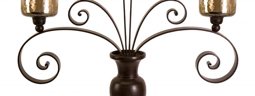 Spiral Tabletop Candelabra