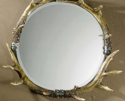 Stag Horn Round Mirror