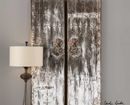 Giles Aged Wood Barn Door Art