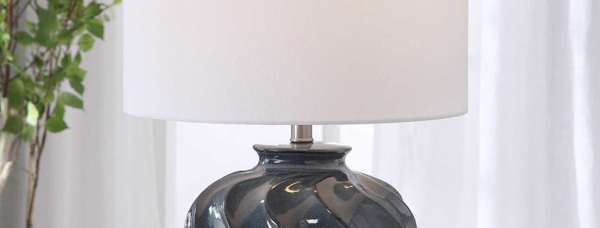 Aquilina Blue Ceramic Lamp