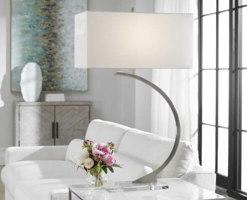 Arrow Steel Modern Table Lamp by Carolyn Kinder International