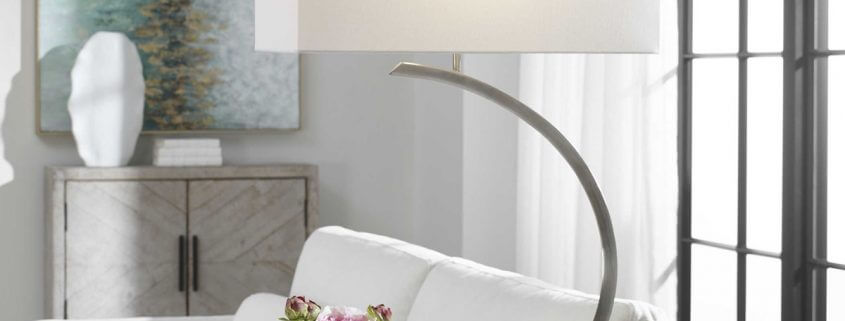 Arrow Steel Modern Table Lamp by Carolyn Kinder International