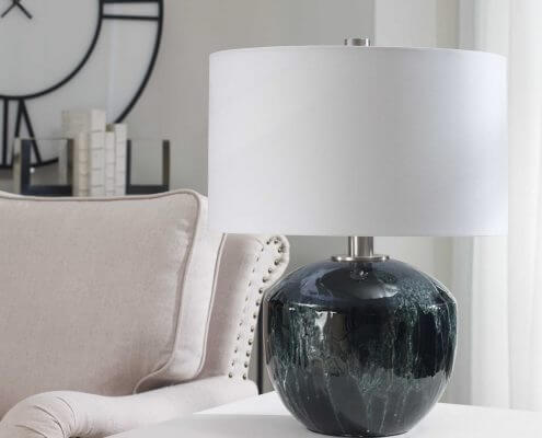 Highlands Emerald Green lamp by Carolyn Kinder International
