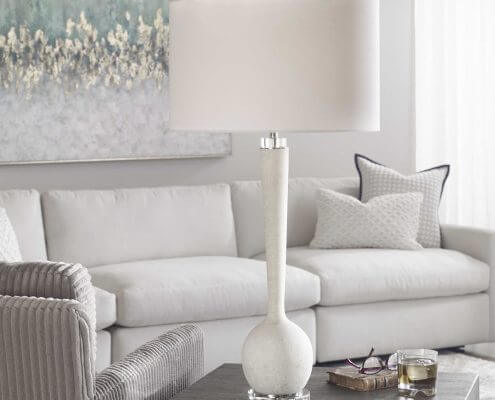 Kently White Marble Lamp